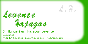 levente hajagos business card